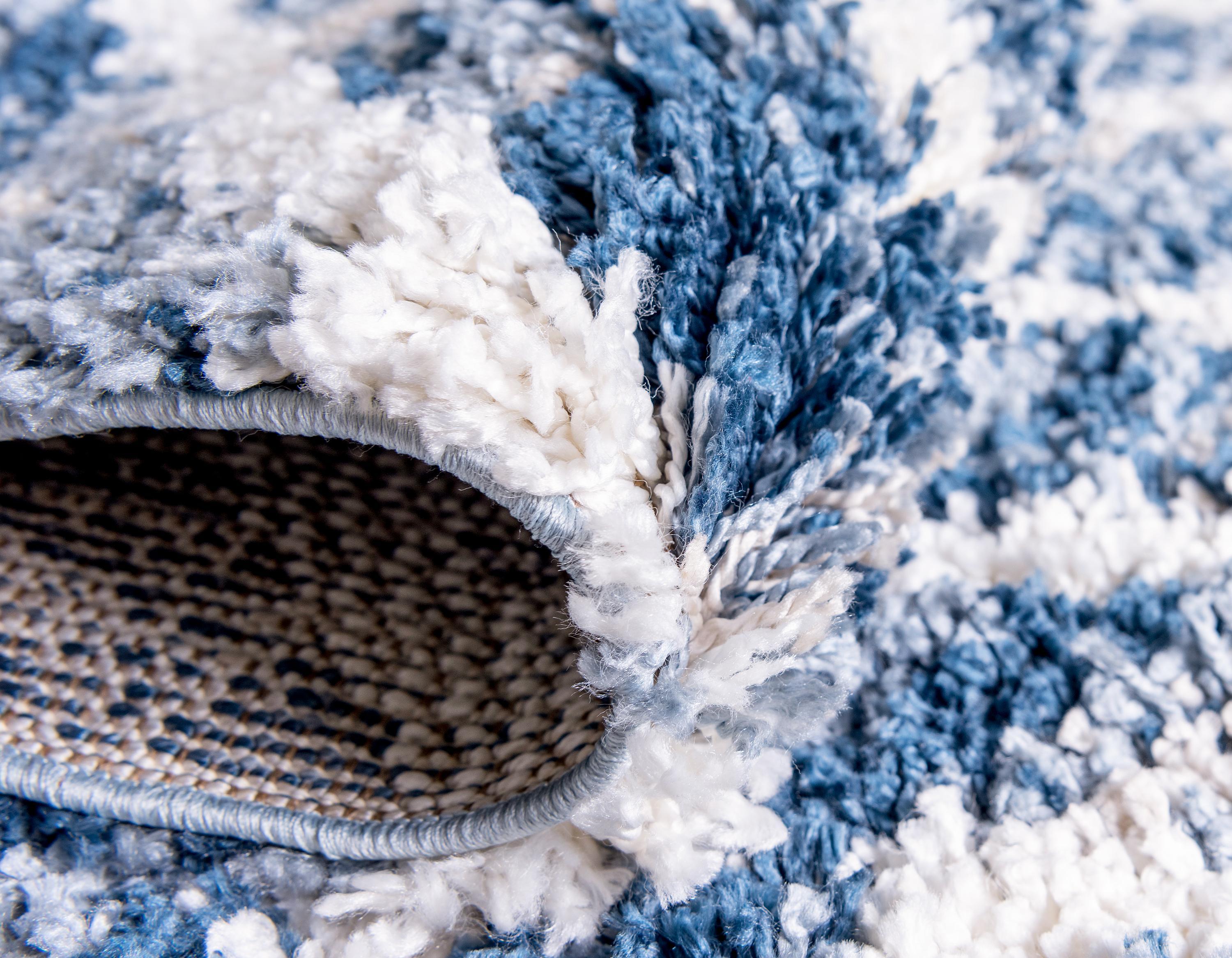 Roderick – Hochflor-Teppich mit Rautenmuster