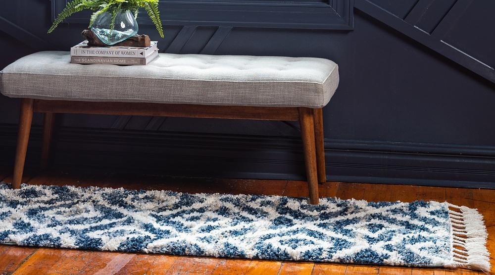 Roderick – Hochflor-Teppich mit Rautenmuster