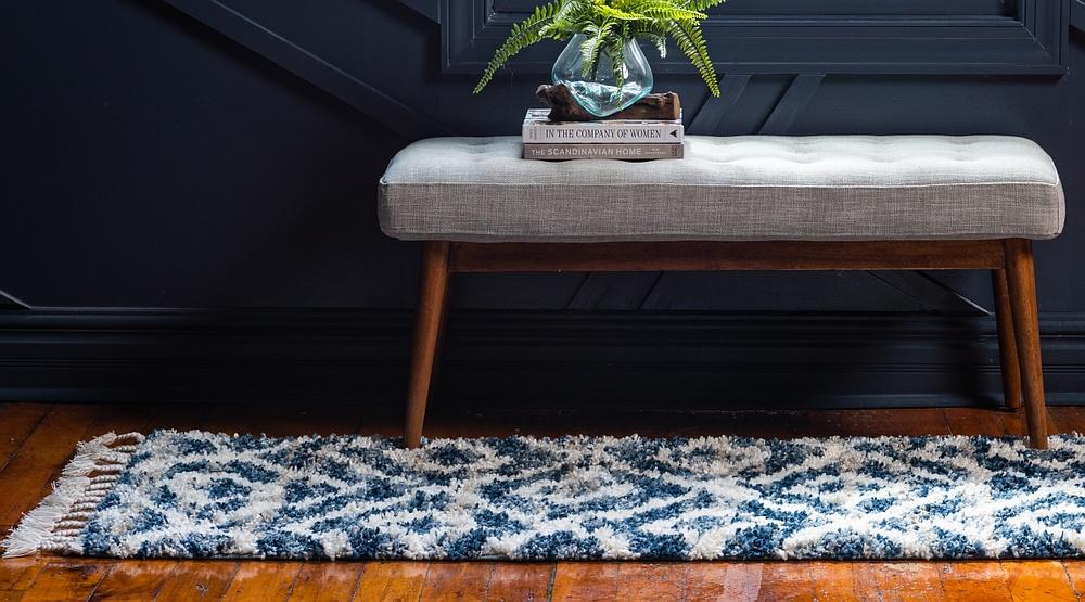 Roderick – Hochflor-Teppich mit Rautenmuster