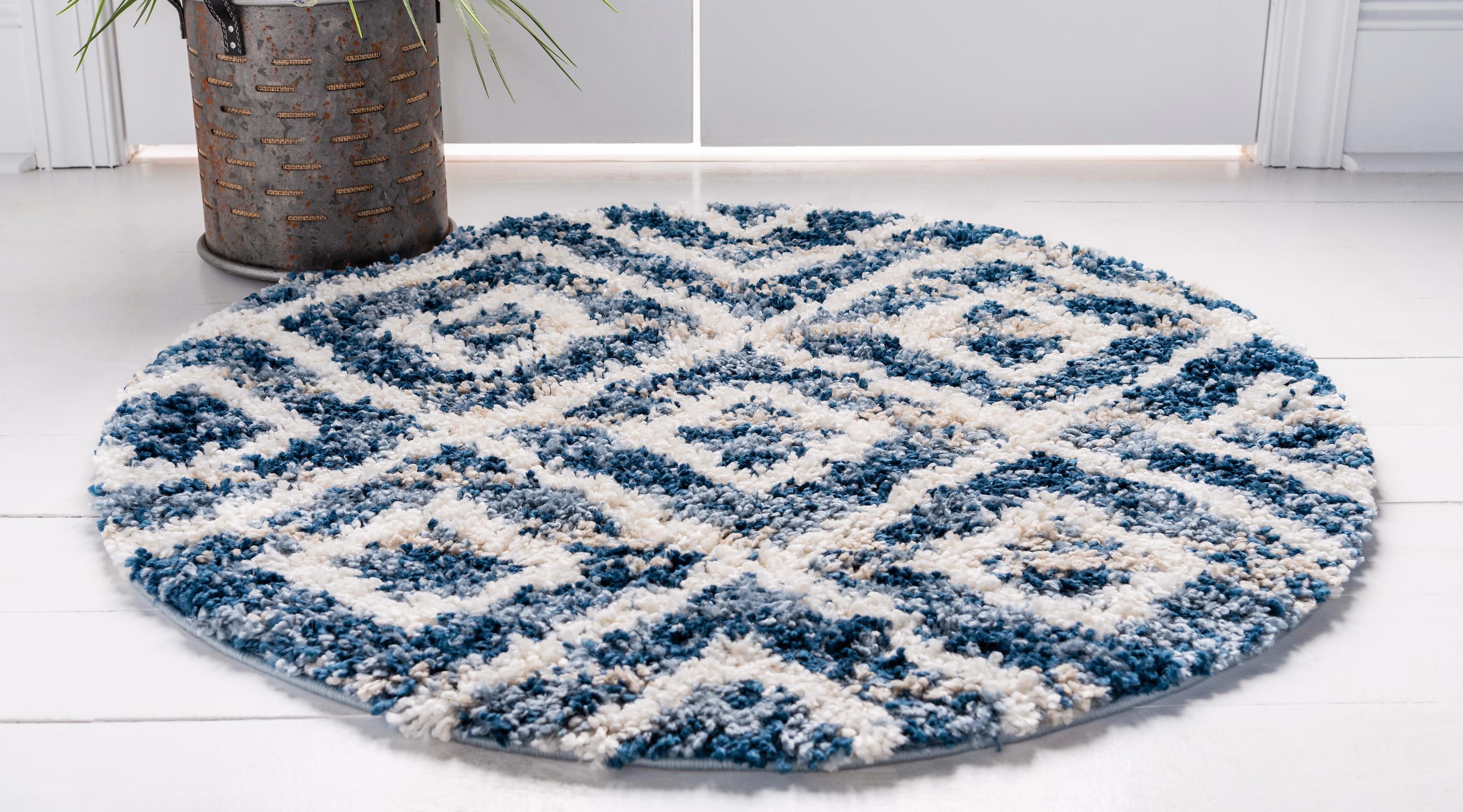 Roderick – Hochflor-Teppich mit Rautenmuster