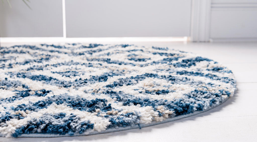 Roderick – Hochflor-Teppich mit Rautenmuster