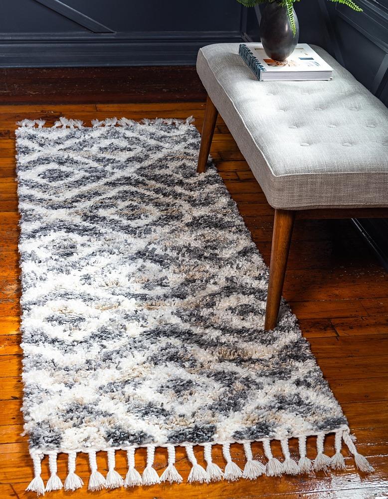 Roderick – Hochflor-Teppich mit Rautenmuster