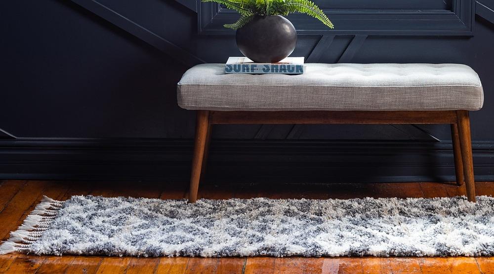 Roderick – Hochflor-Teppich mit Rautenmuster