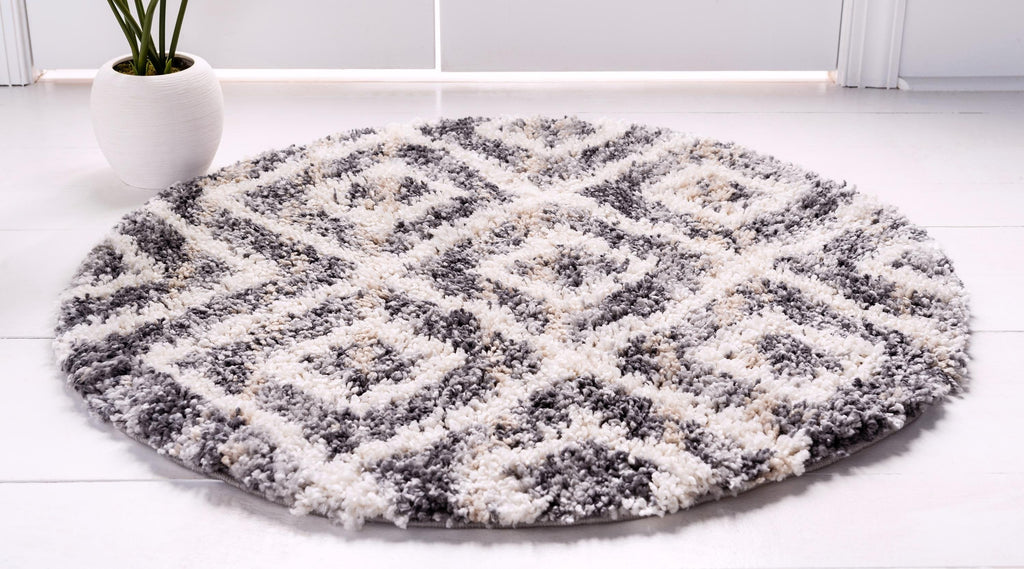 Roderick – Hochflor-Teppich mit Rautenmuster