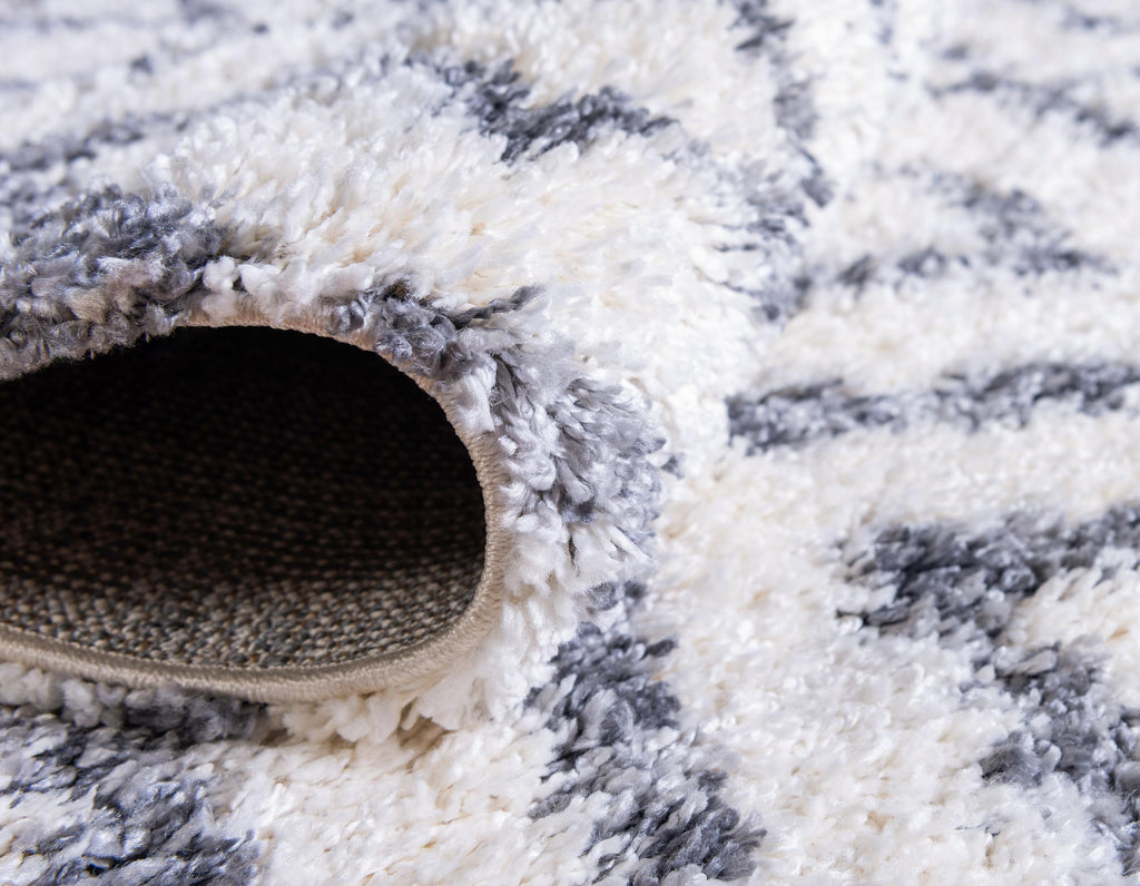 Roderick – Hochflor-Teppich mit Rautenmuster