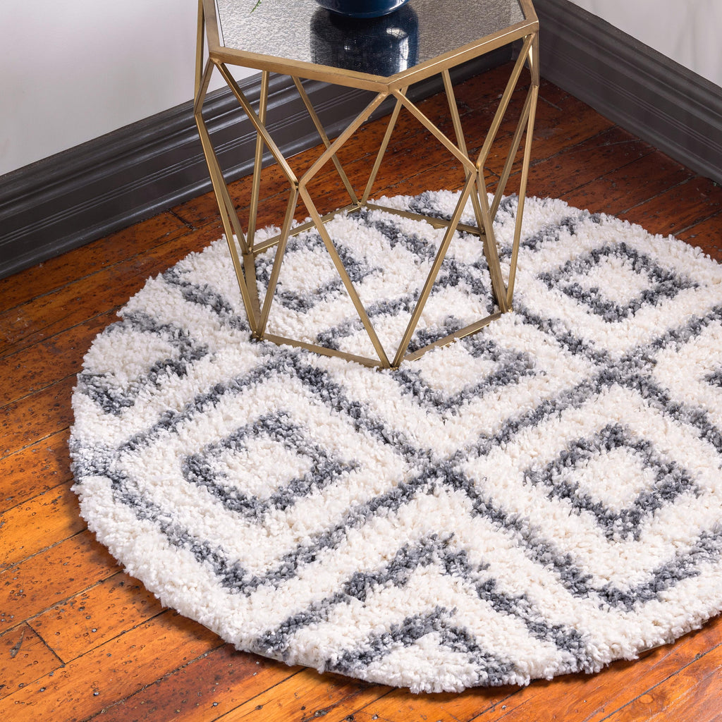 Roderick – Hochflor-Teppich mit Rautenmuster