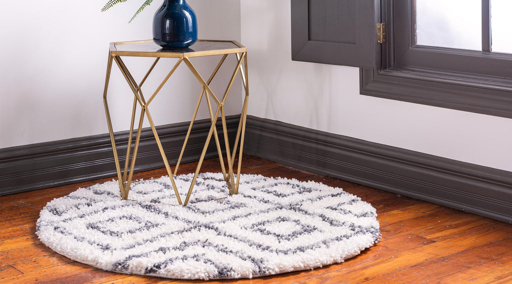 Roderick – Hochflor-Teppich mit Rautenmuster