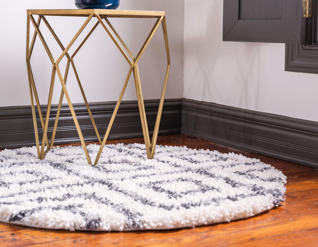Roderick – Hochflor-Teppich mit Rautenmuster