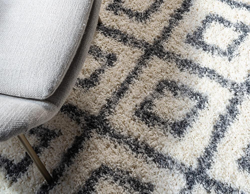 Roderick – Hochflor-Teppich mit Rautenmuster