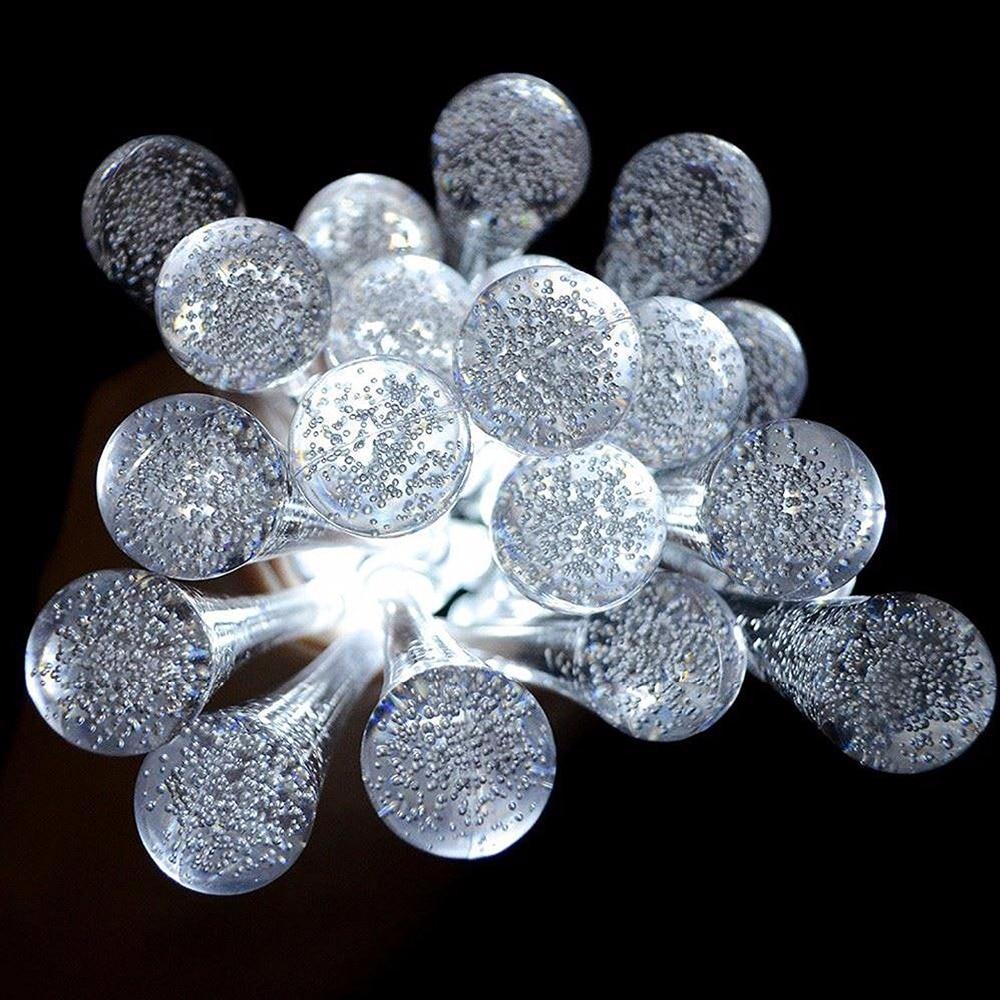 Solar-Lichterkette mit Tropfen-Glühbirnen