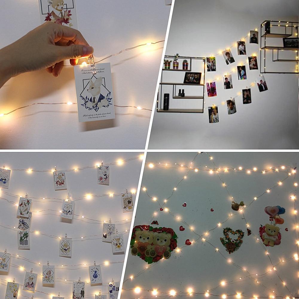 Strung – LED-Lichterkette mit Foto-Klammern