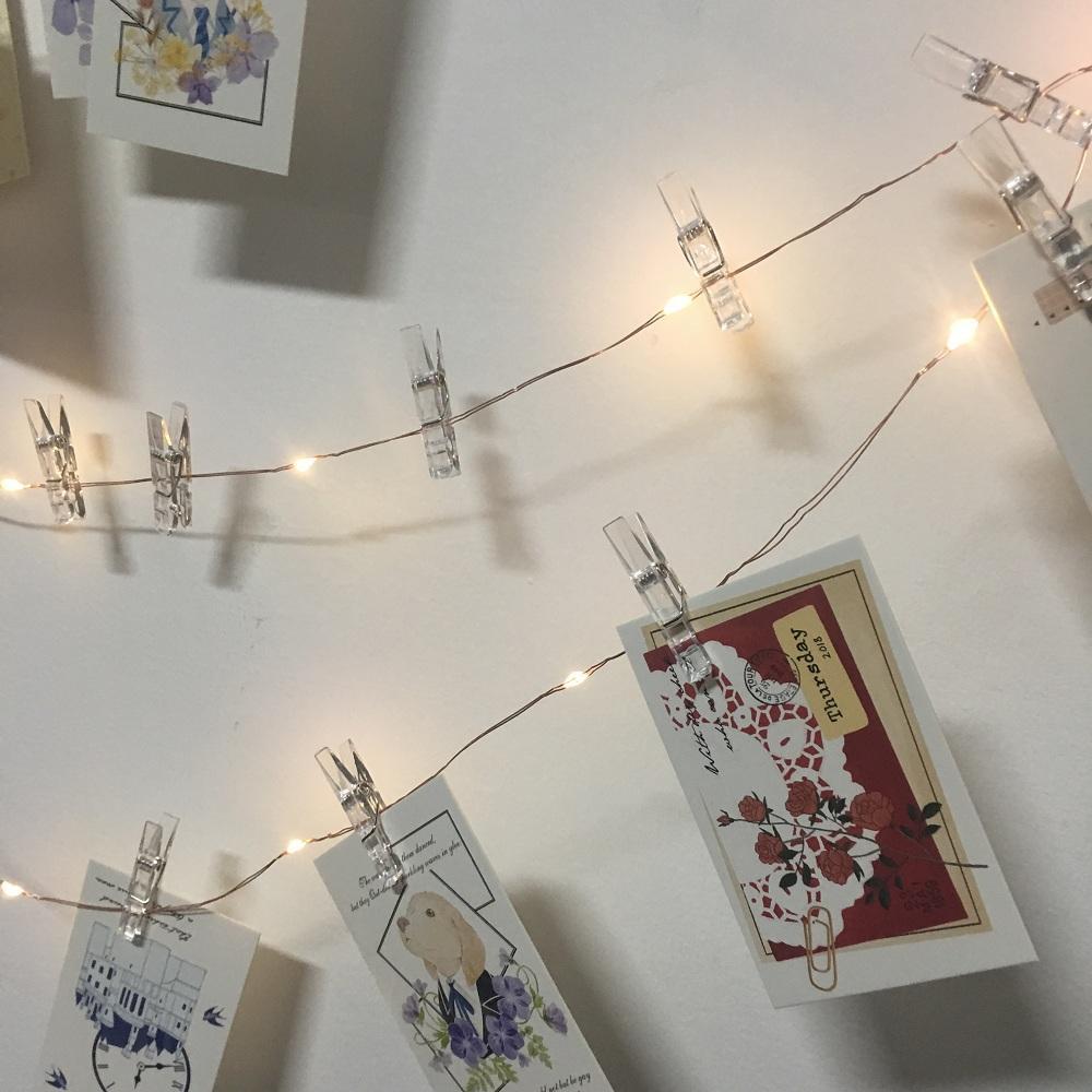 Strung – LED-Lichterkette mit Foto-Klammern