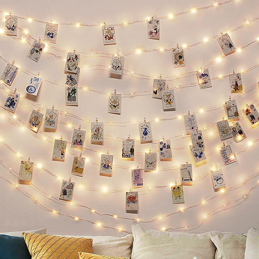 Strung – LED-Lichterkette mit Foto-Klammern