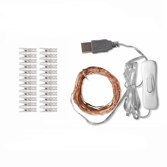 Strung – LED-Lichterkette mit Foto-Klammern