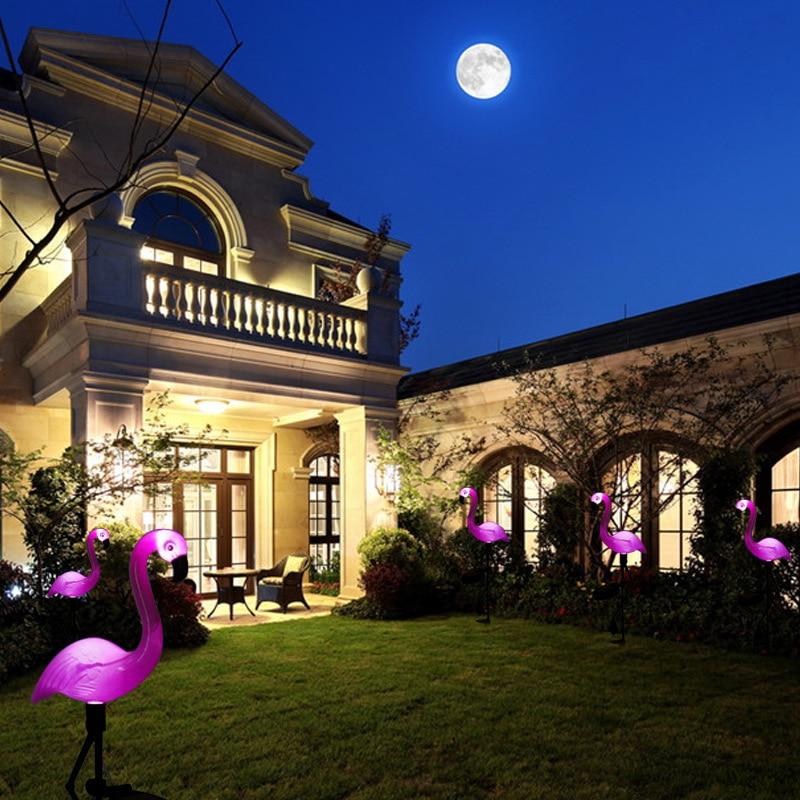 Solar-Gartenleuchte im Flamingo-Design