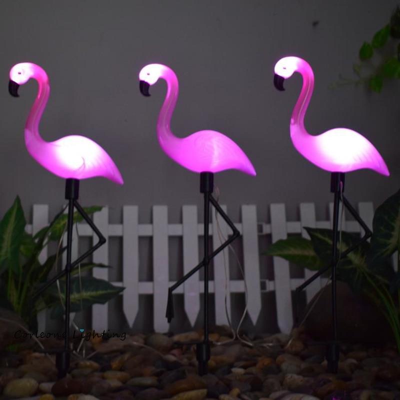 Solar-Gartenleuchte im Flamingo-Design