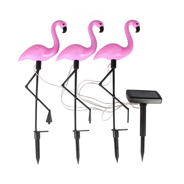 Solar-Gartenleuchte im Flamingo-Design