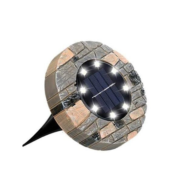 Stein-Solarleuchte für den Gartenweg
