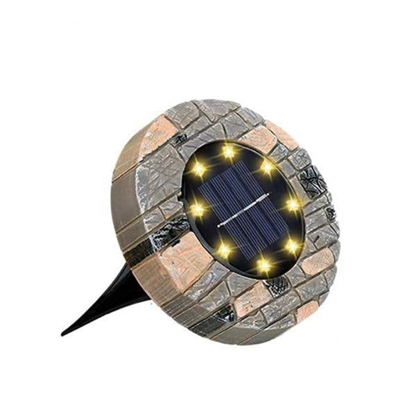 Stein-Solarleuchte für den Gartenweg