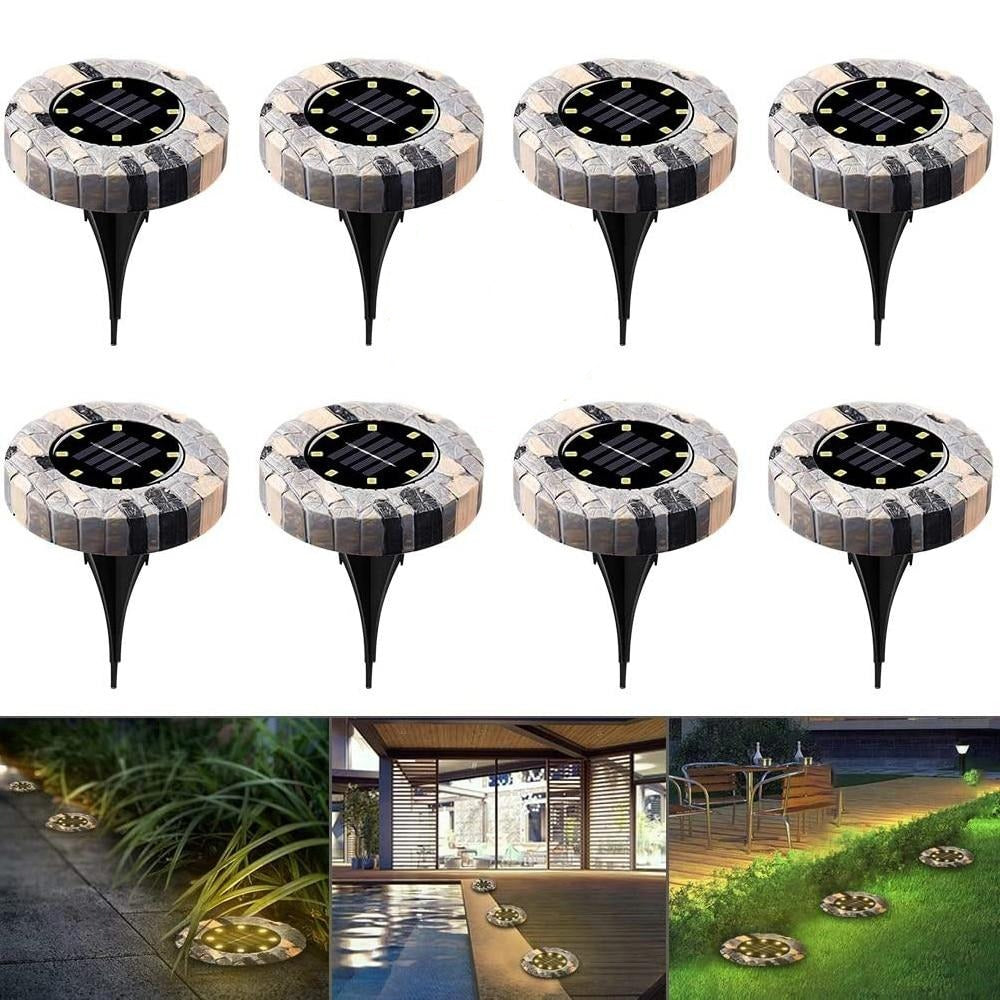 Stein-Solarleuchte für den Gartenweg