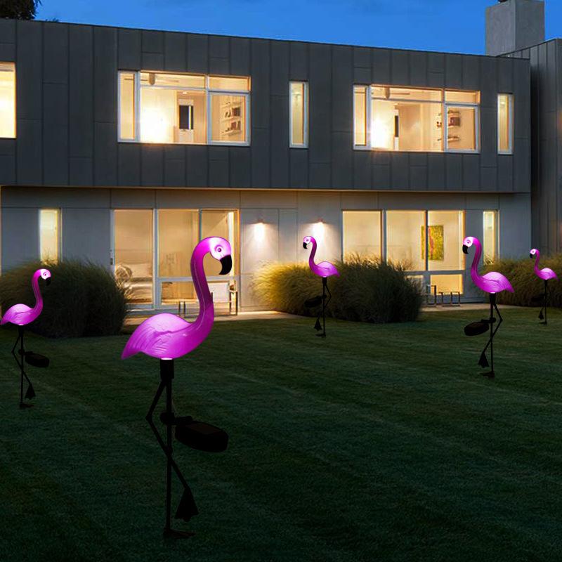 Solar-Gartenleuchte im Flamingo-Design
