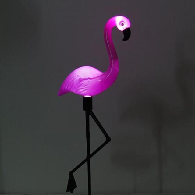 Solar-Gartenleuchte im Flamingo-Design