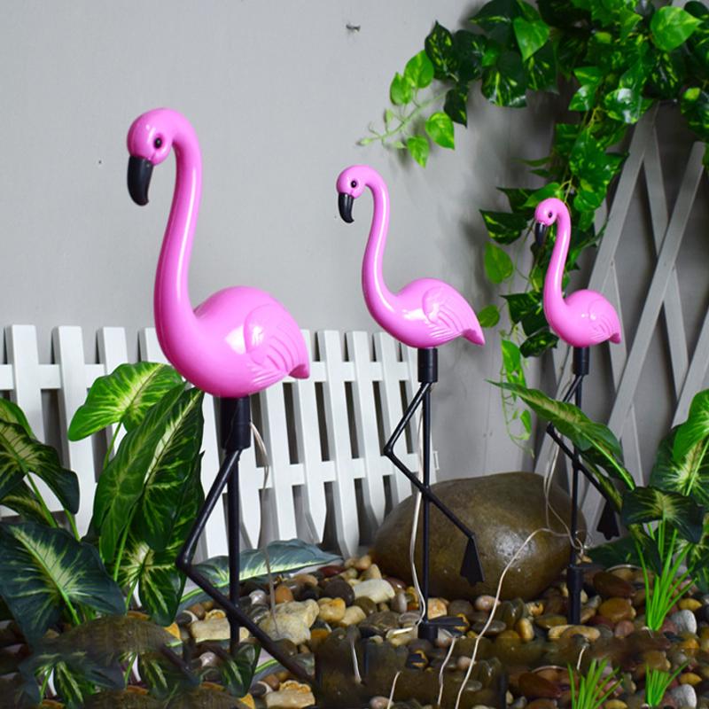 Solar-Gartenleuchte im Flamingo-Design
